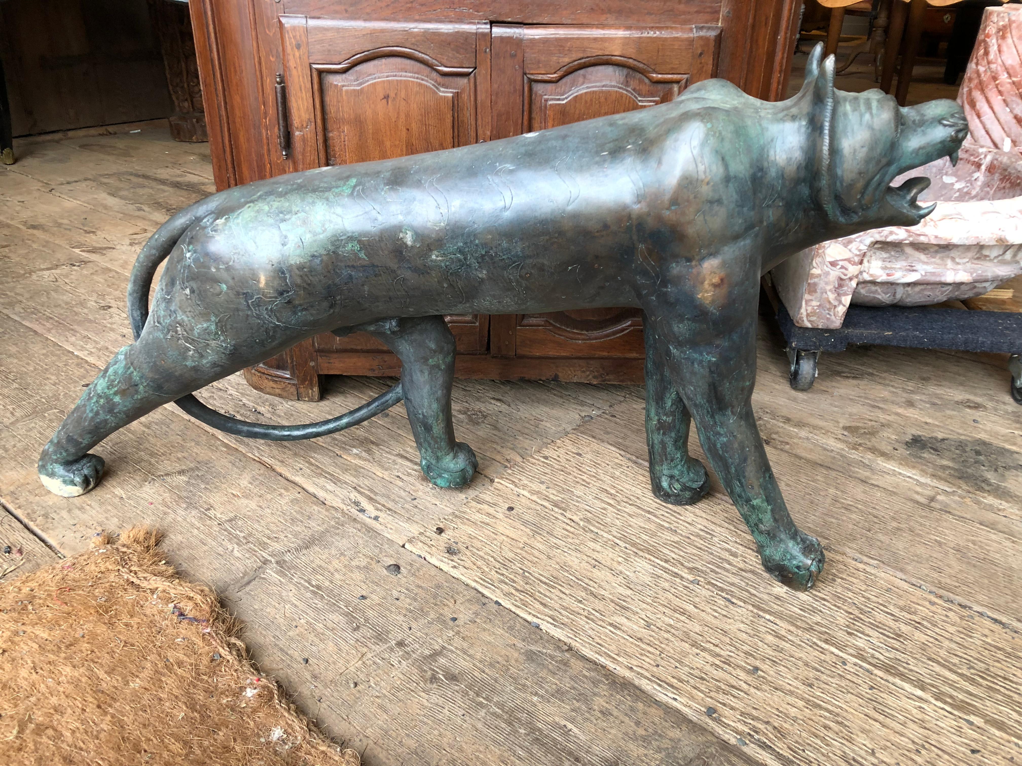 Cast Phyllis Morris Bronze Cat Sculpture For Sale