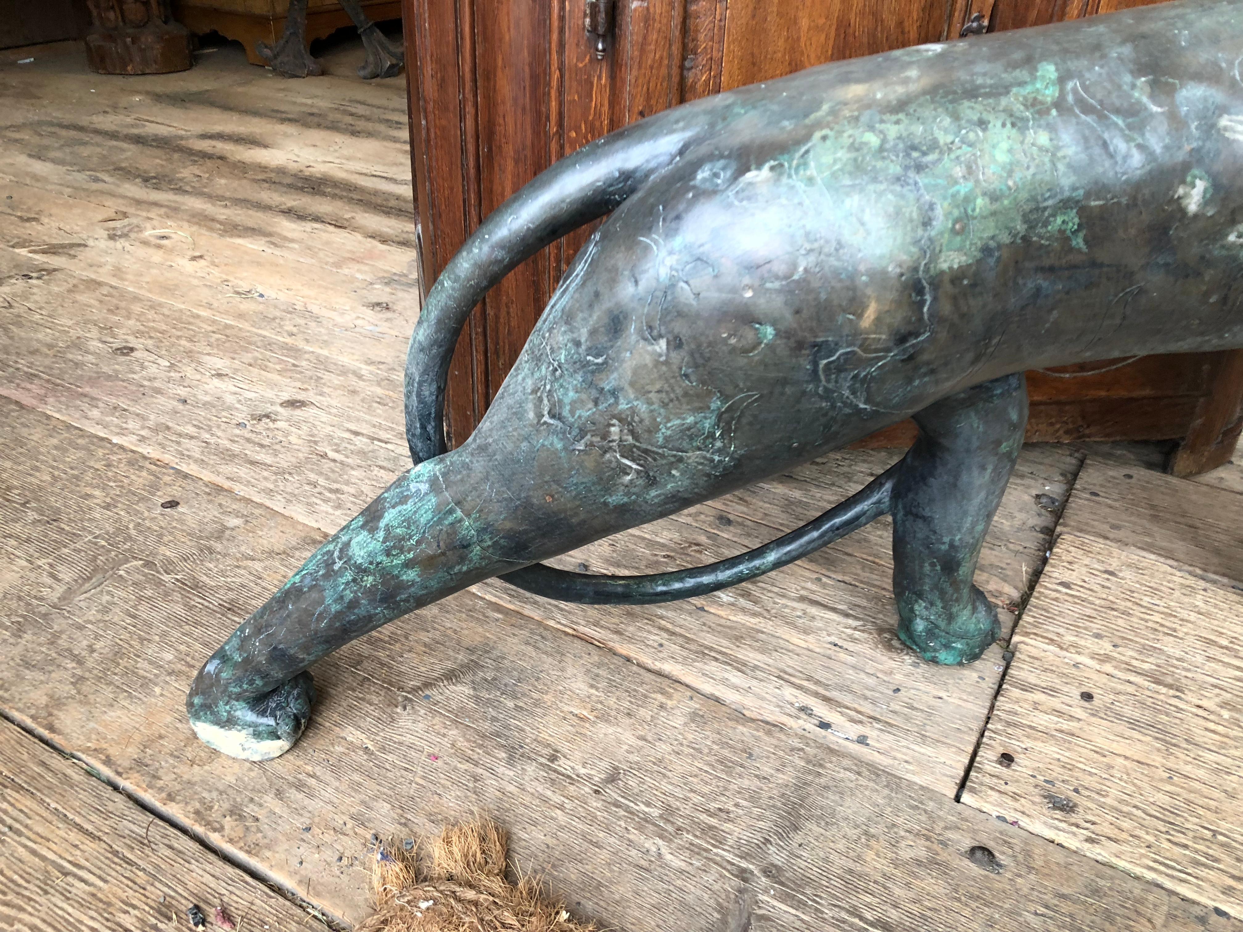 Phyllis Morris Bronze Cat Sculpture In Good Condition For Sale In Doylestown, PA