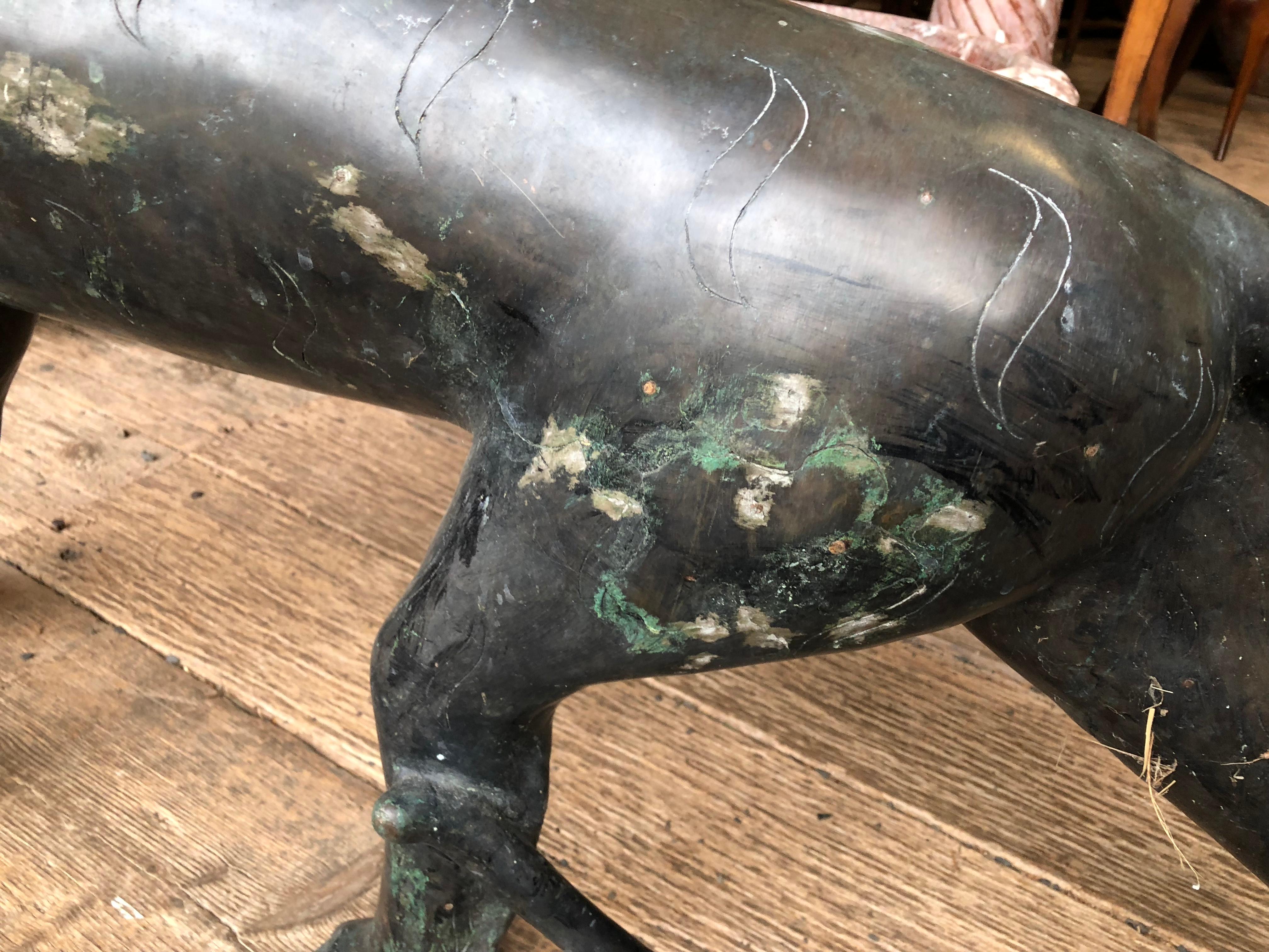 Sculpture de chat en bronze Phyllis Morris en vente 1