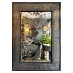 Large Bronze Patinated Brass Mirror