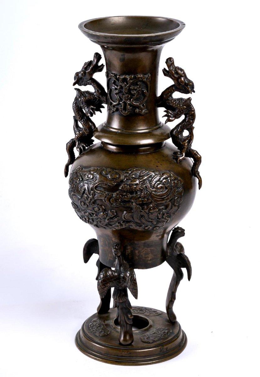 Large Bronze Perfume Burner Brown Patina China Dynasty Qing, Period 19th Century In Excellent Condition In CRÉTEIL, FR