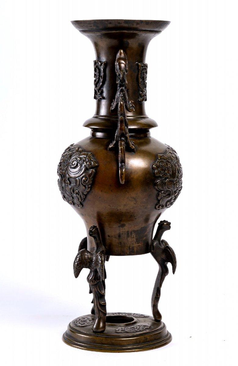 Large Bronze Perfume Burner Brown Patina China Dynasty Qing, Period 19th Century 3