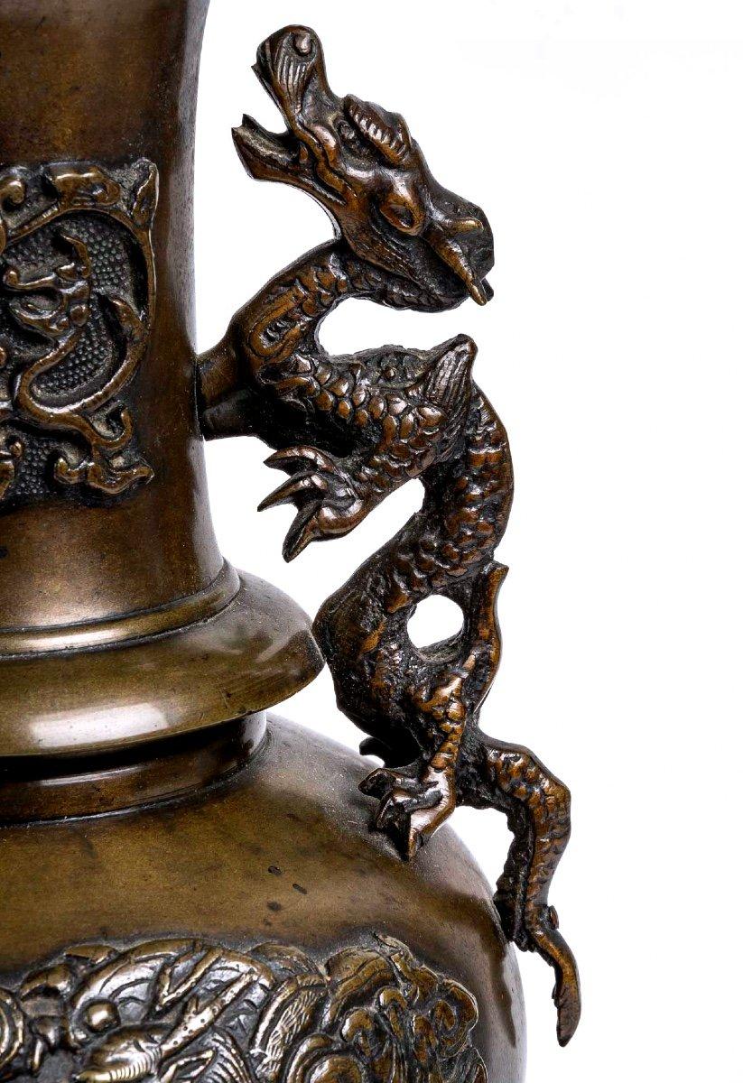 Large Bronze Perfume Burner Brown Patina China Dynasty Qing, Period 19th Century 4