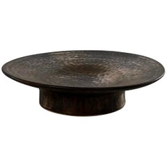 Large Bronze Platter by American Ceramicist Sandi Fellman, USA, Contemporary
