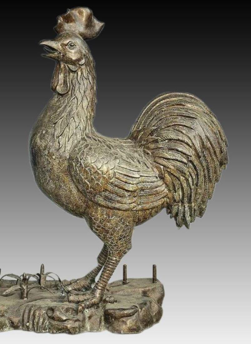 Large Bronze Rooster, 20th Century 1