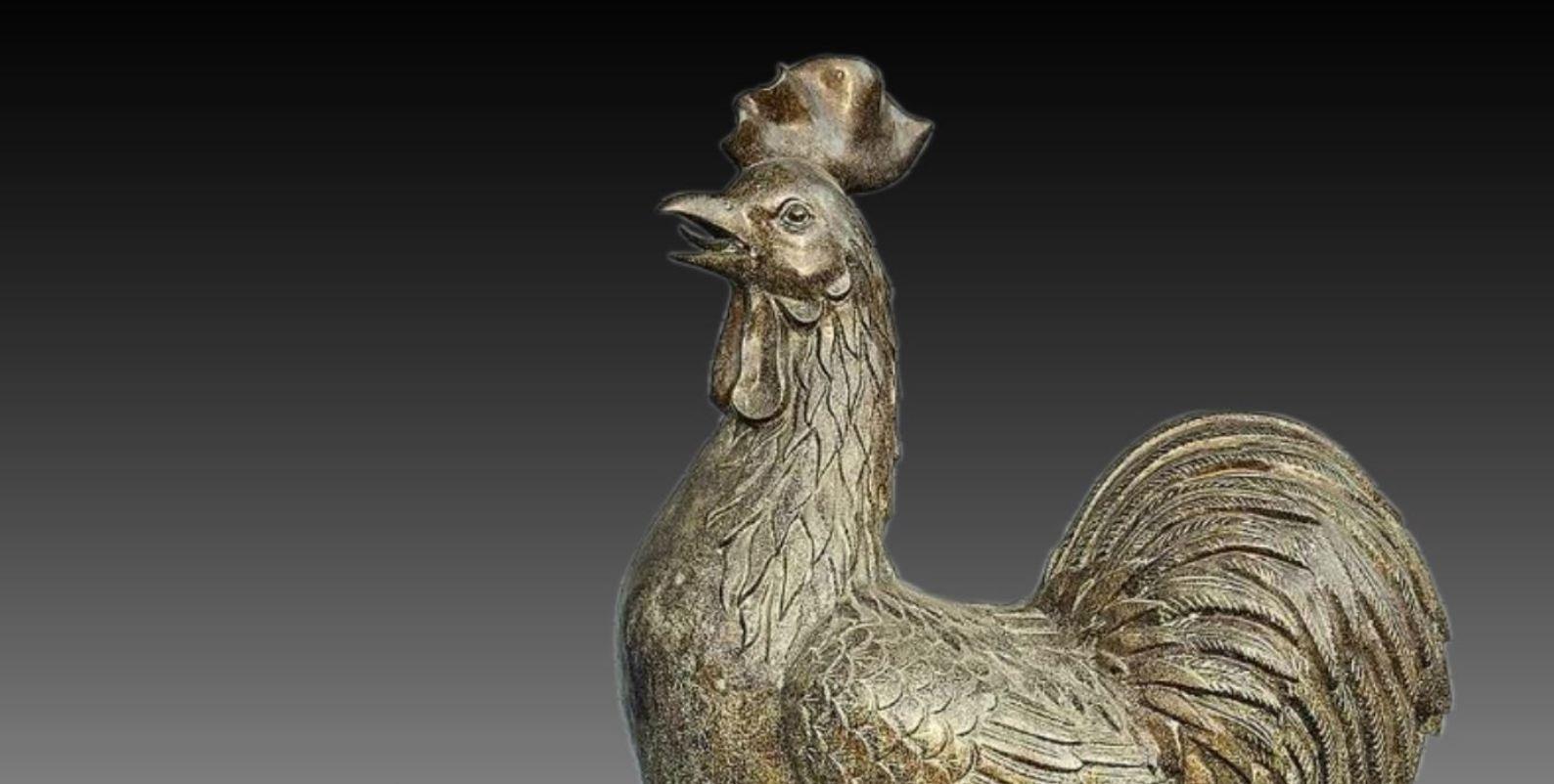 Large Bronze Rooster, 20th Century 2