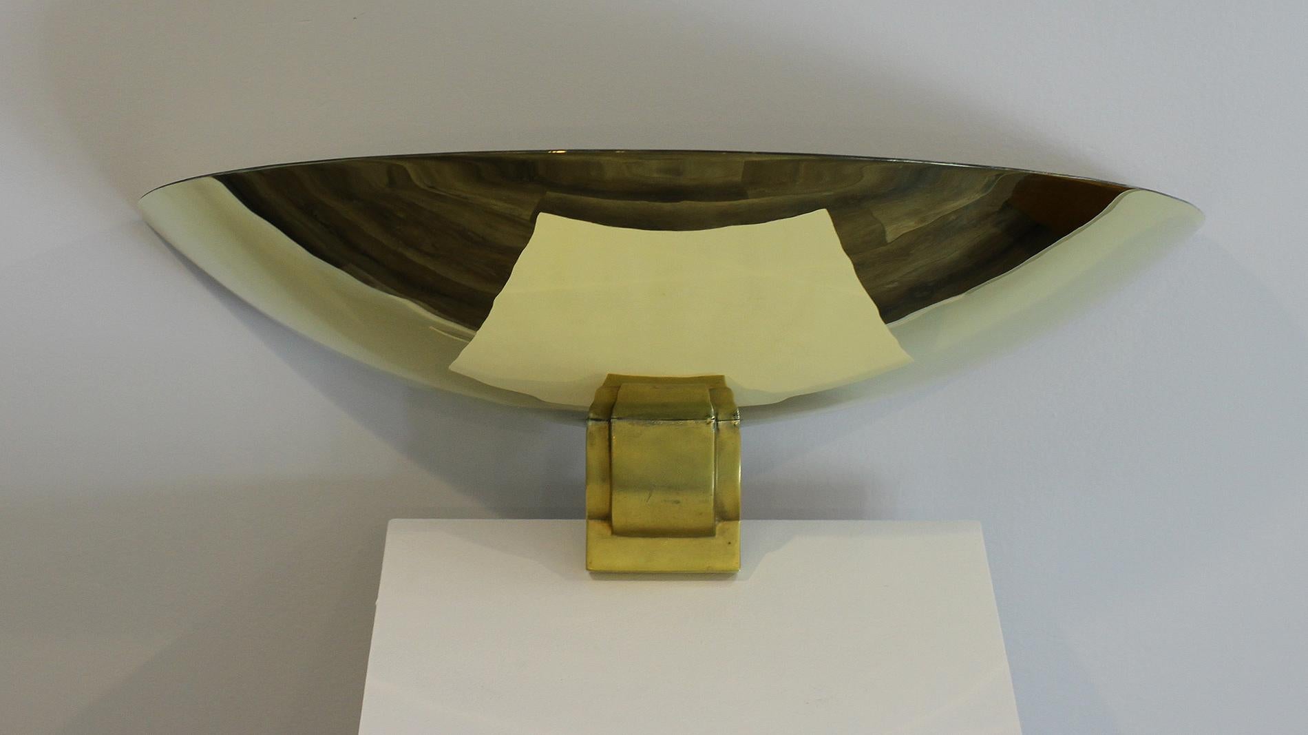 French Large Bronze Sconce Attributed to Perzel, France, 1950 For Sale