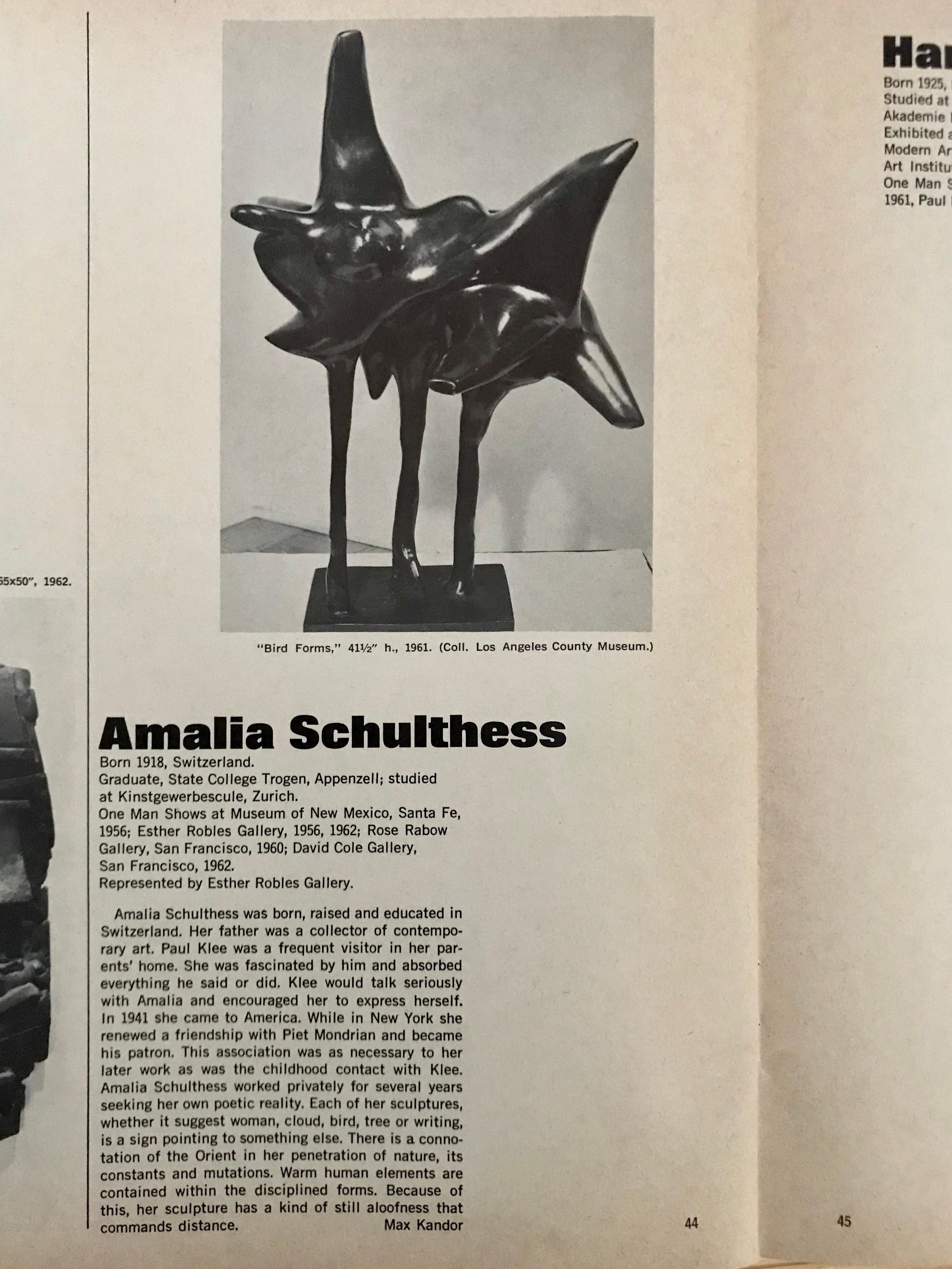 Mid-Century Modern Large Bronze Sculpture Amalia Schulthess