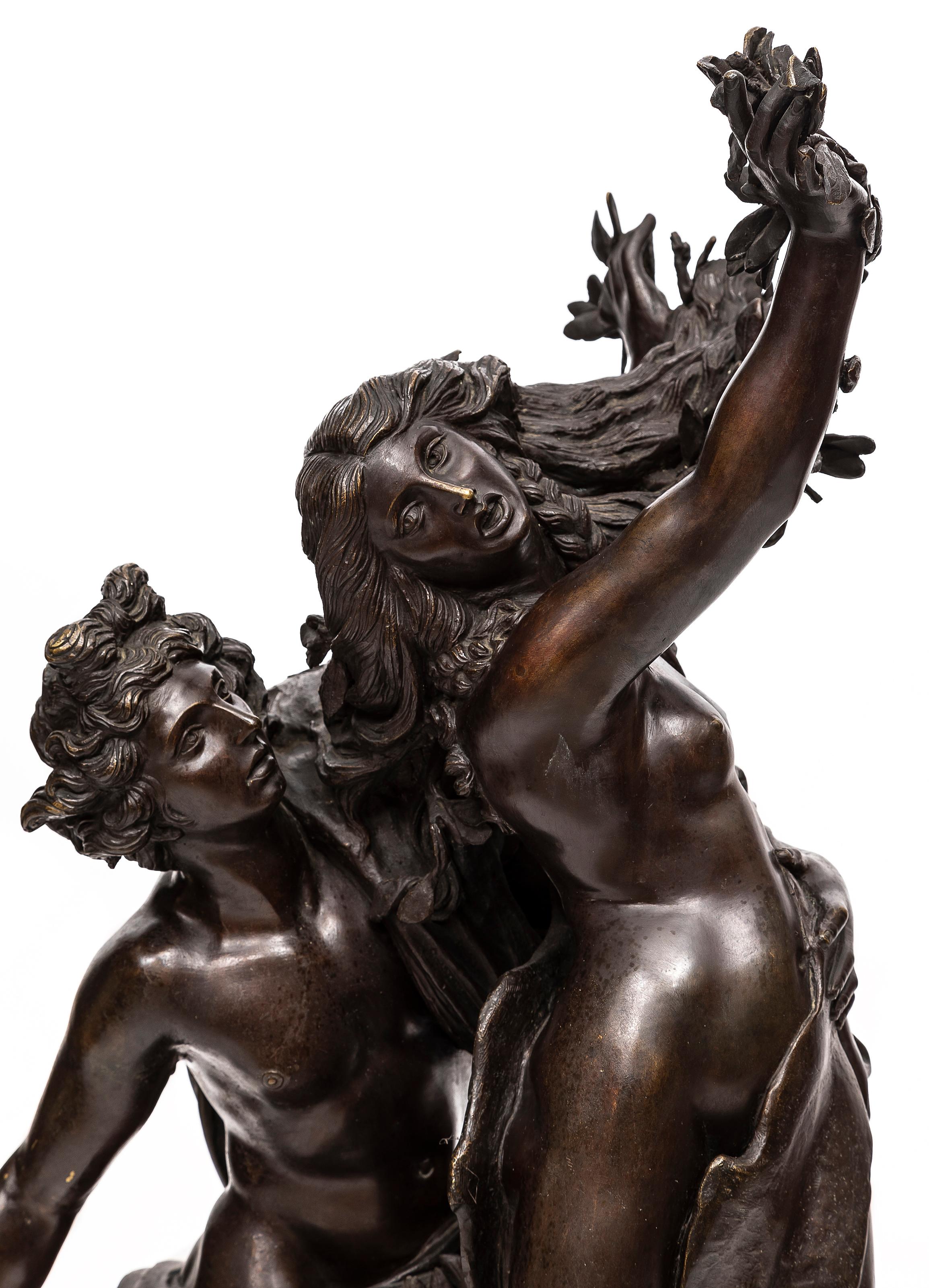 Large Bronze Sculpture Apollo & Daphne, After Giovanni Gian Lorenzo Bernini For Sale 8