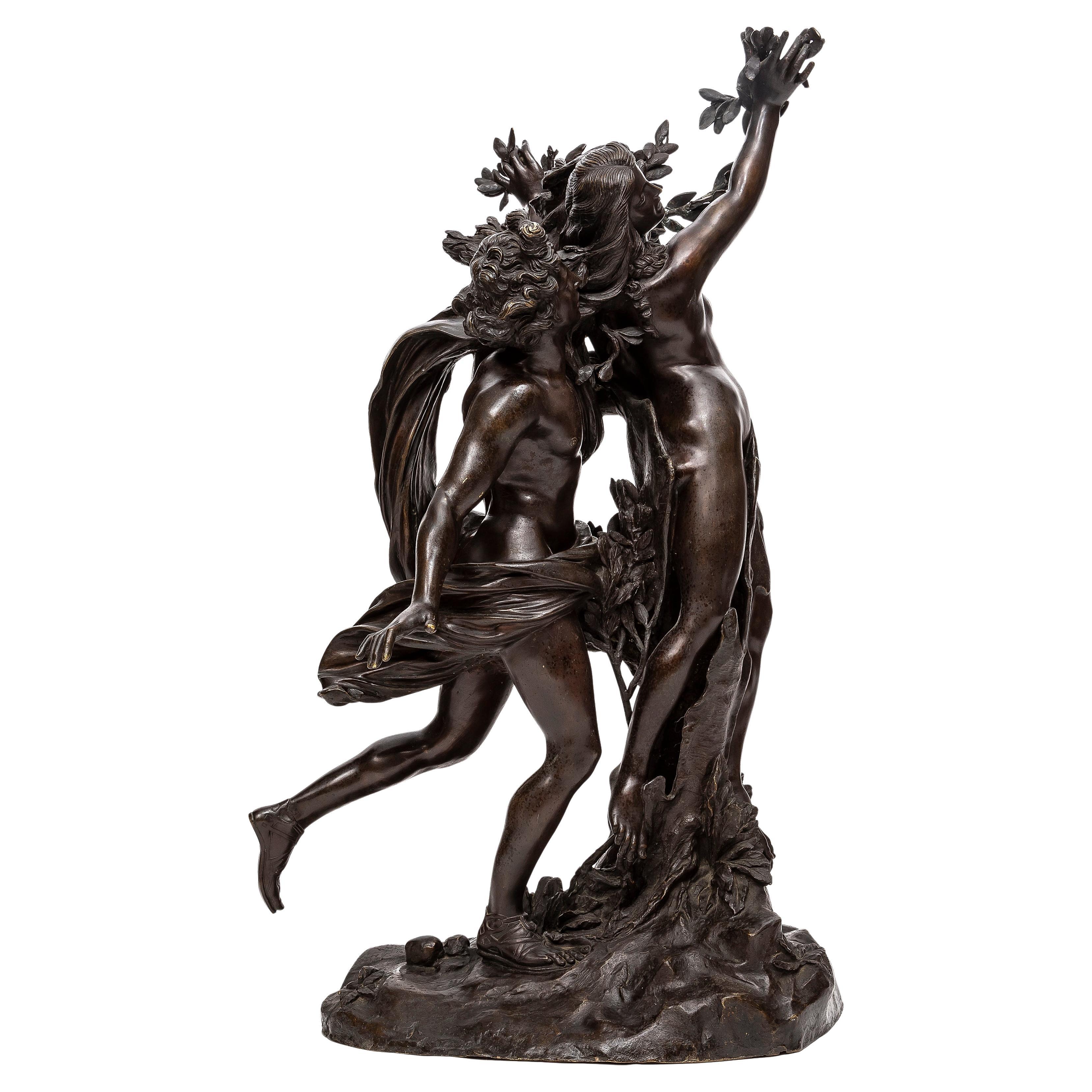 Large Bronze Sculpture Apollo & Daphne, After Giovanni Gian Lorenzo Bernini For Sale