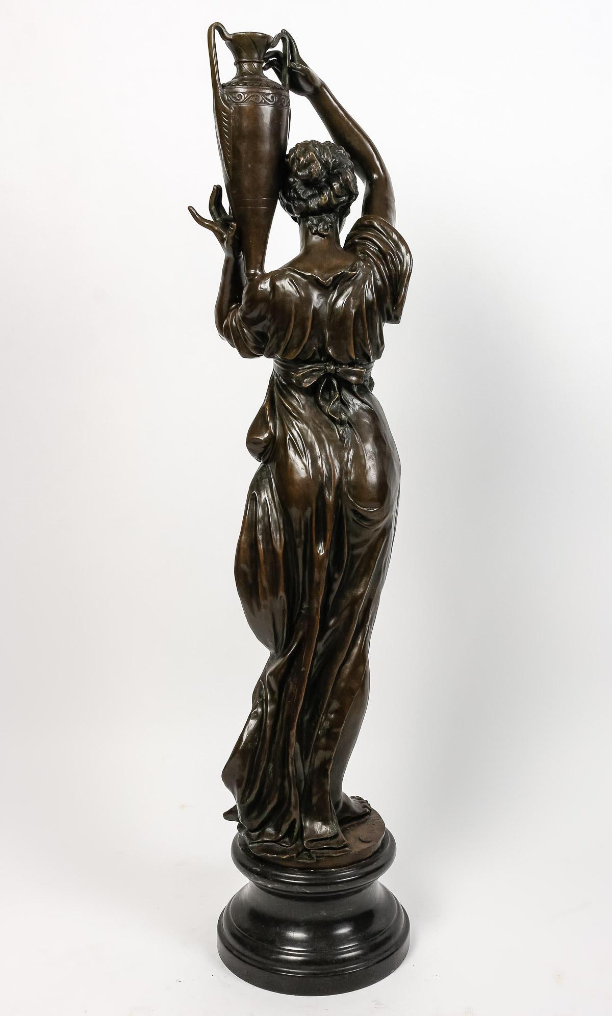 Patinated Large Bronze Sculpture by A.CARBIER from the 19th Century. For Sale