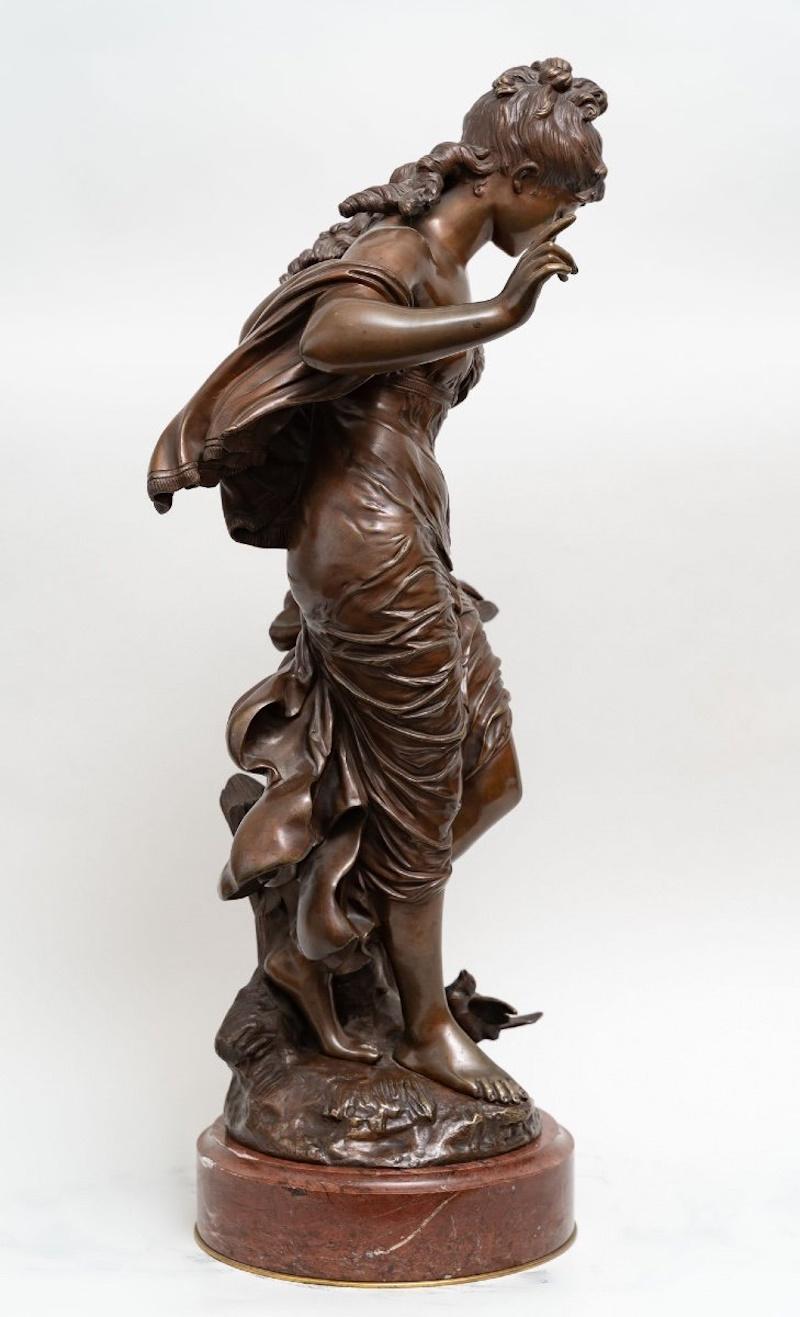 Grande scultura in bronzo di Augustuste Moreau, XIX secolo, periodo Napoleone III. in vendita 5