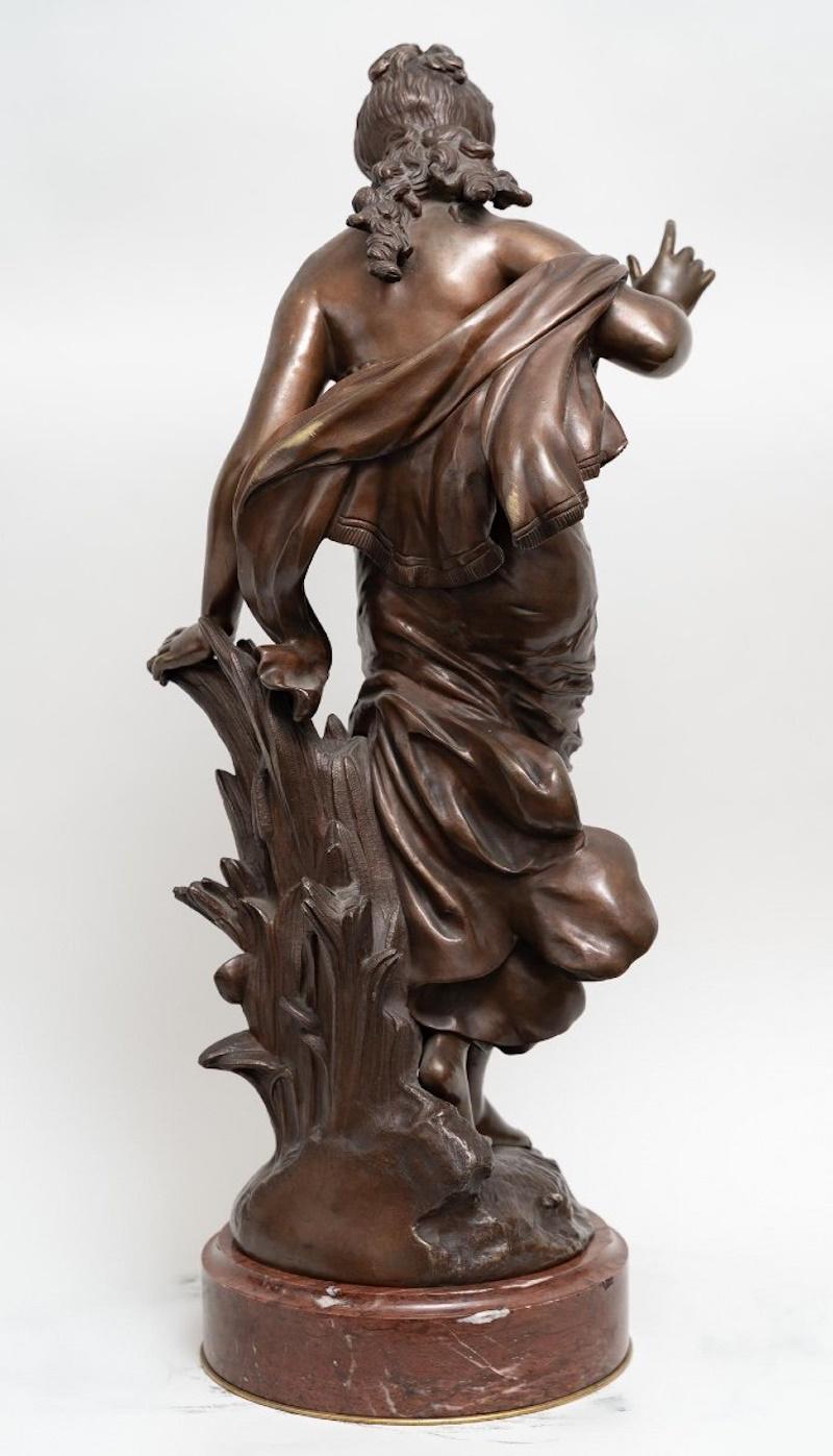 Grande scultura in bronzo di Augustuste Moreau, XIX secolo, periodo Napoleone III. in vendita 6