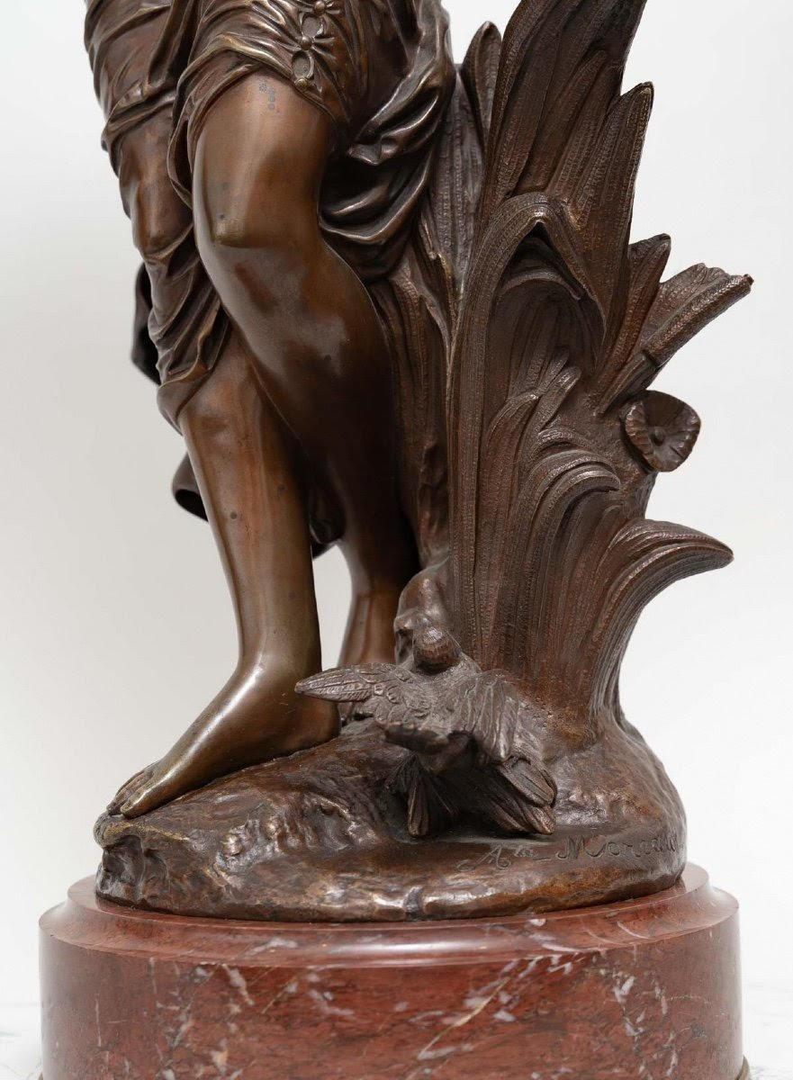 Francese Grande scultura in bronzo di Augustuste Moreau, XIX secolo, periodo Napoleone III. in vendita
