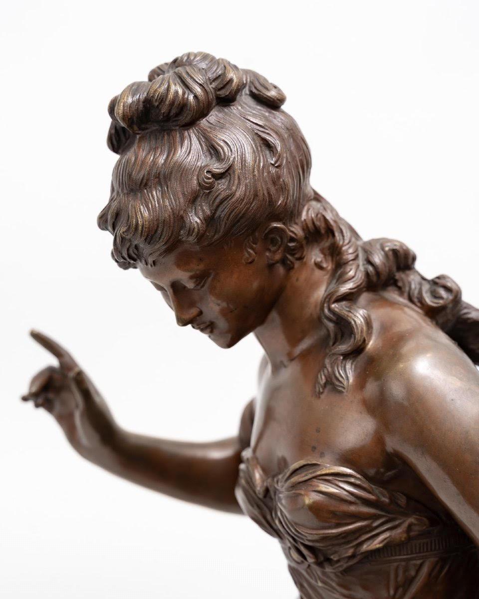 Grande scultura in bronzo di Augustuste Moreau, XIX secolo, periodo Napoleone III. in vendita 3