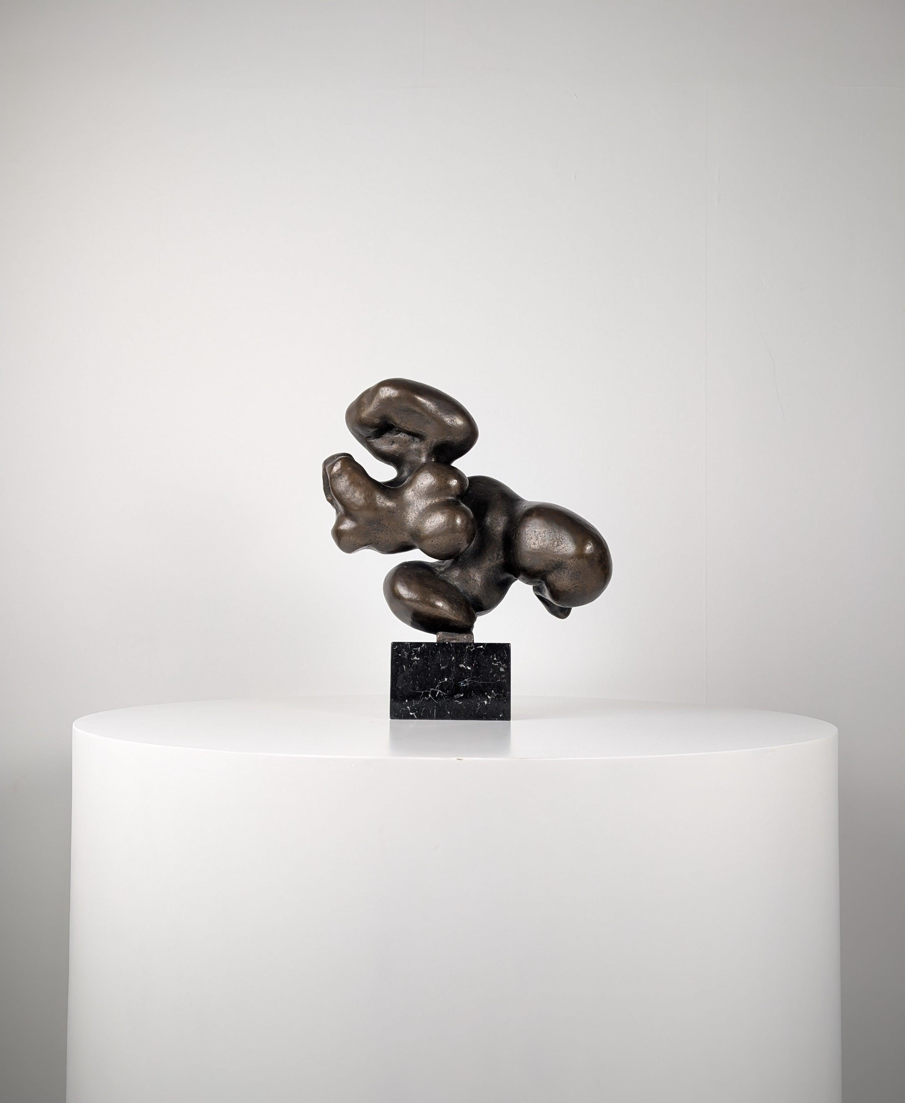 Powerful bronze sculpture titled La Libert�é, attributed to French artist Jacques Zwobada (1900–1967). This substantial work exhibits the expressive organic language for which Zwobada is known, characterized by dynamic, rounded volumes and a strong