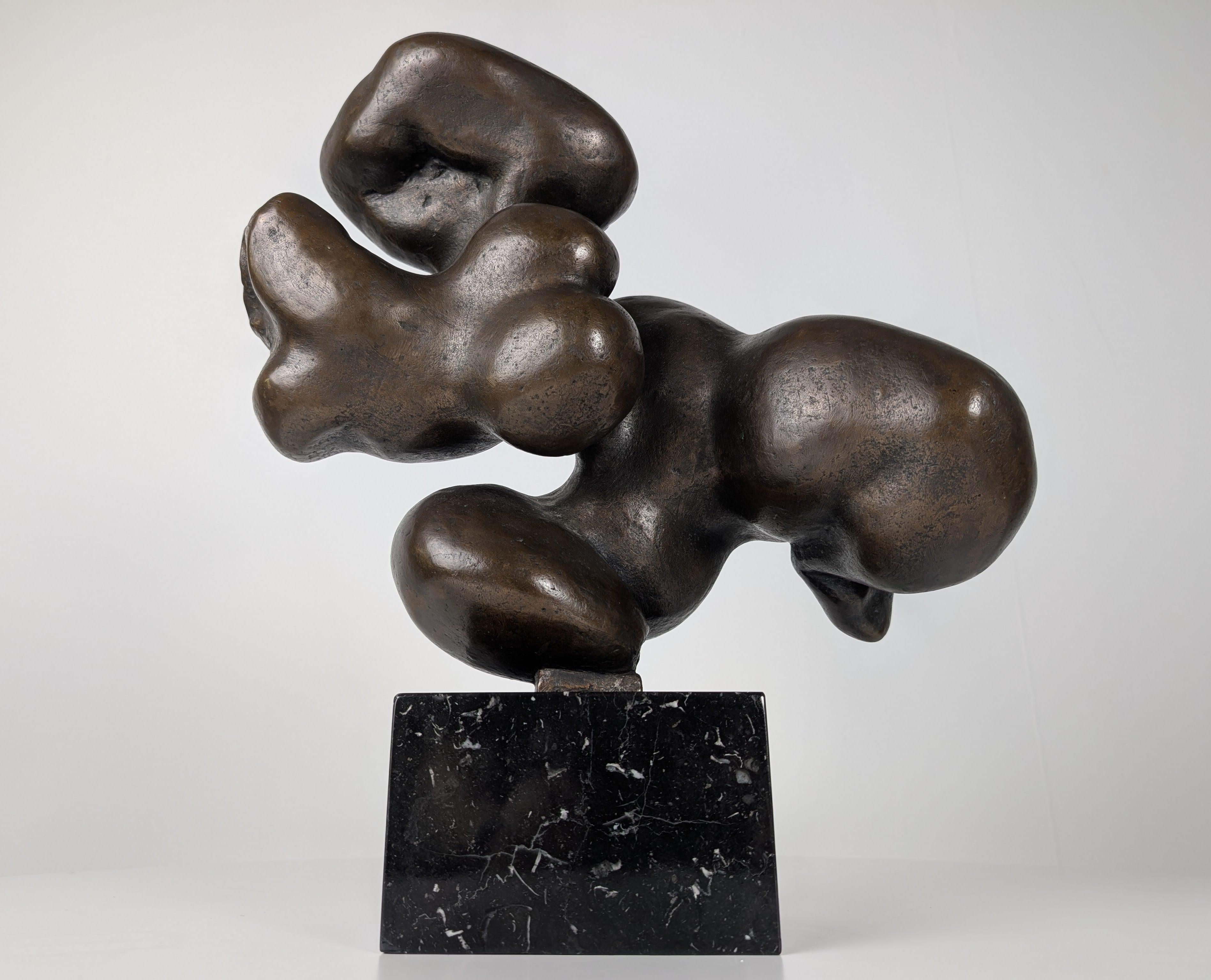 Organic Modern Large Bronze Sculpture 