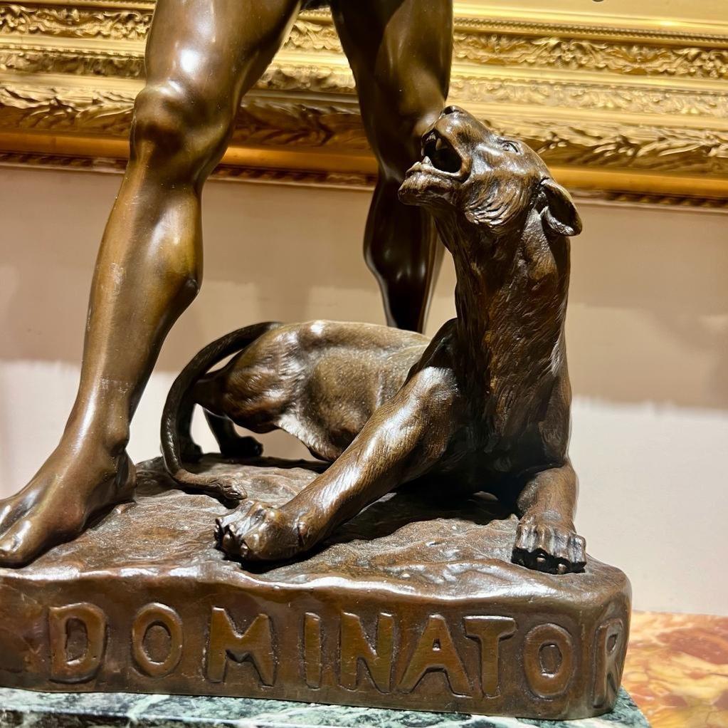 Large Bronze Sculpture 'Le Dominator' by Henri Fugere (1872-1944) 1