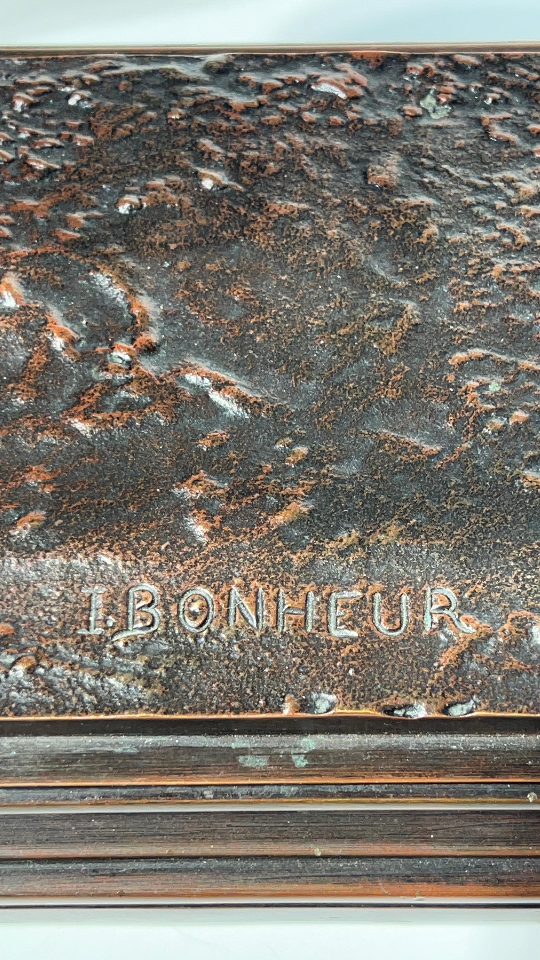 Francese Grande scultura in bronzo di un fantino su un purosangue di Isidore Jules Bonheur in vendita