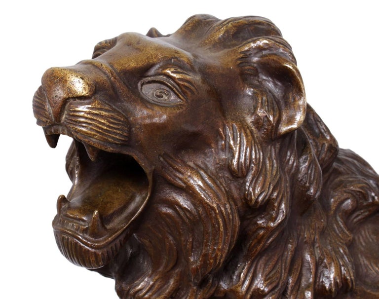 Large Bronze Sculpture of a Lion by James Andrey at 1stDibs