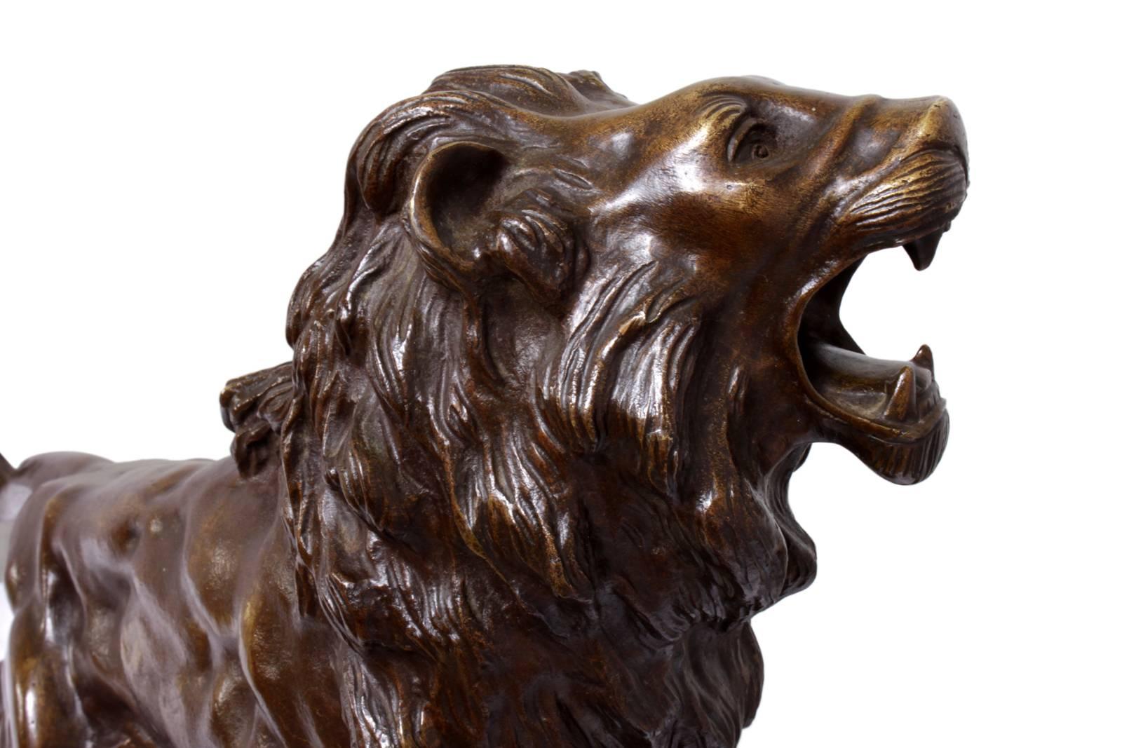 Large Bronze Sculpture of a Lion by James Andrey 1