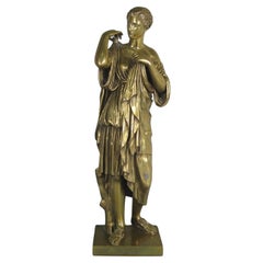 Grande sculpture en bronze d'Artemis (Diane de Gabis), Fin du XIXe siècle - 1Y165