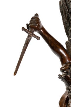 Large bronze sculpture of Saint Michael the Archangel, 140 cm high 100 cm