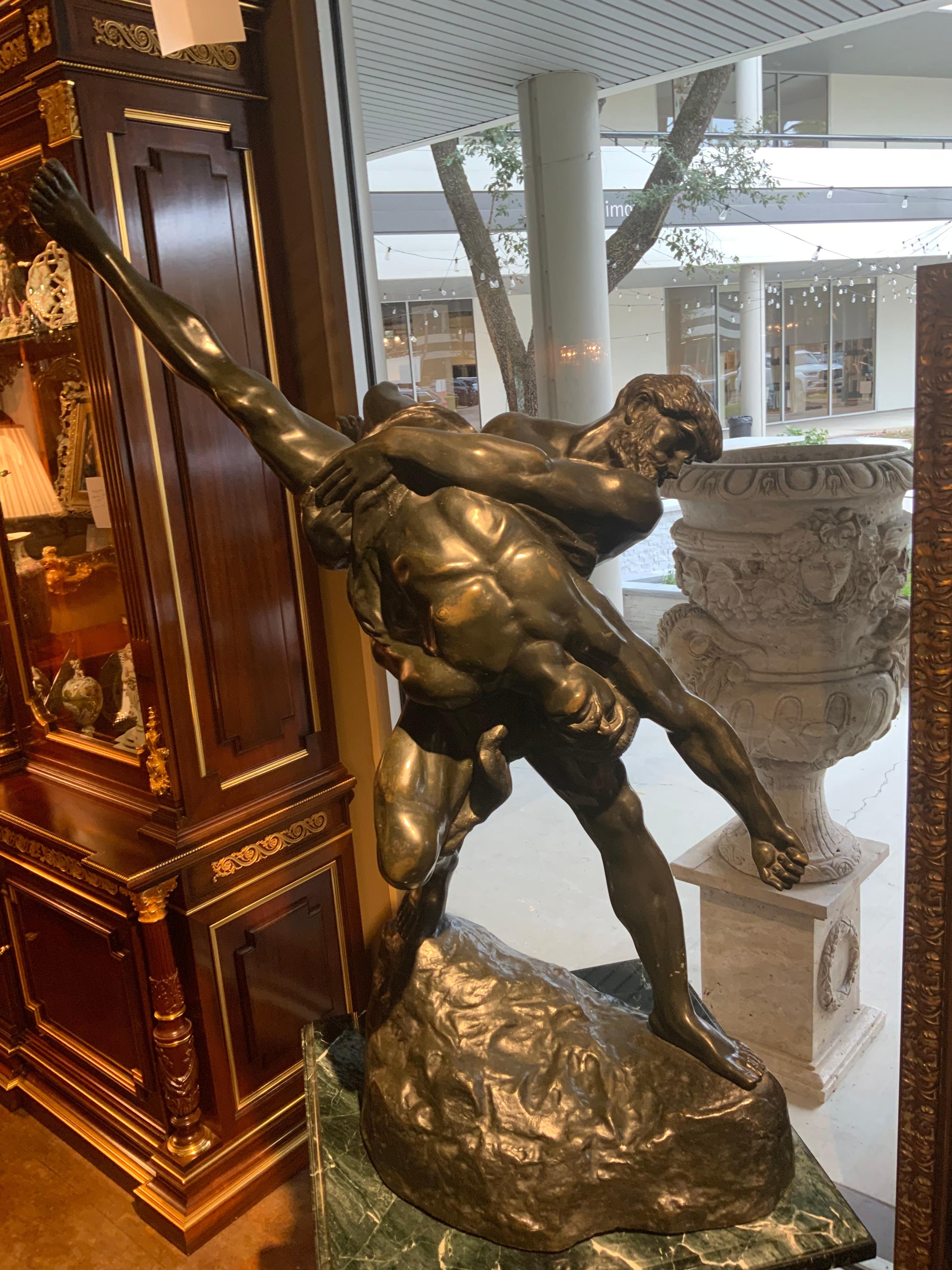 Large bronze sculpture of the Olympian’s by Jeff Lambeaux For Sale 12