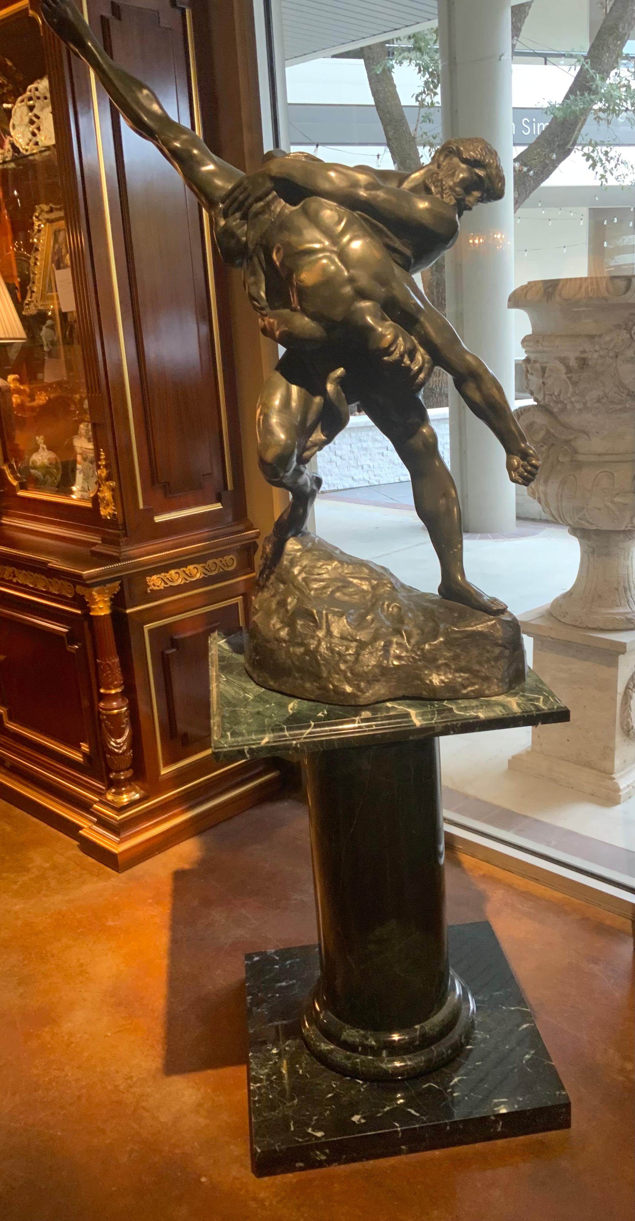 19th Century Large bronze sculpture of the Olympian’s by Jeff Lambeaux For Sale