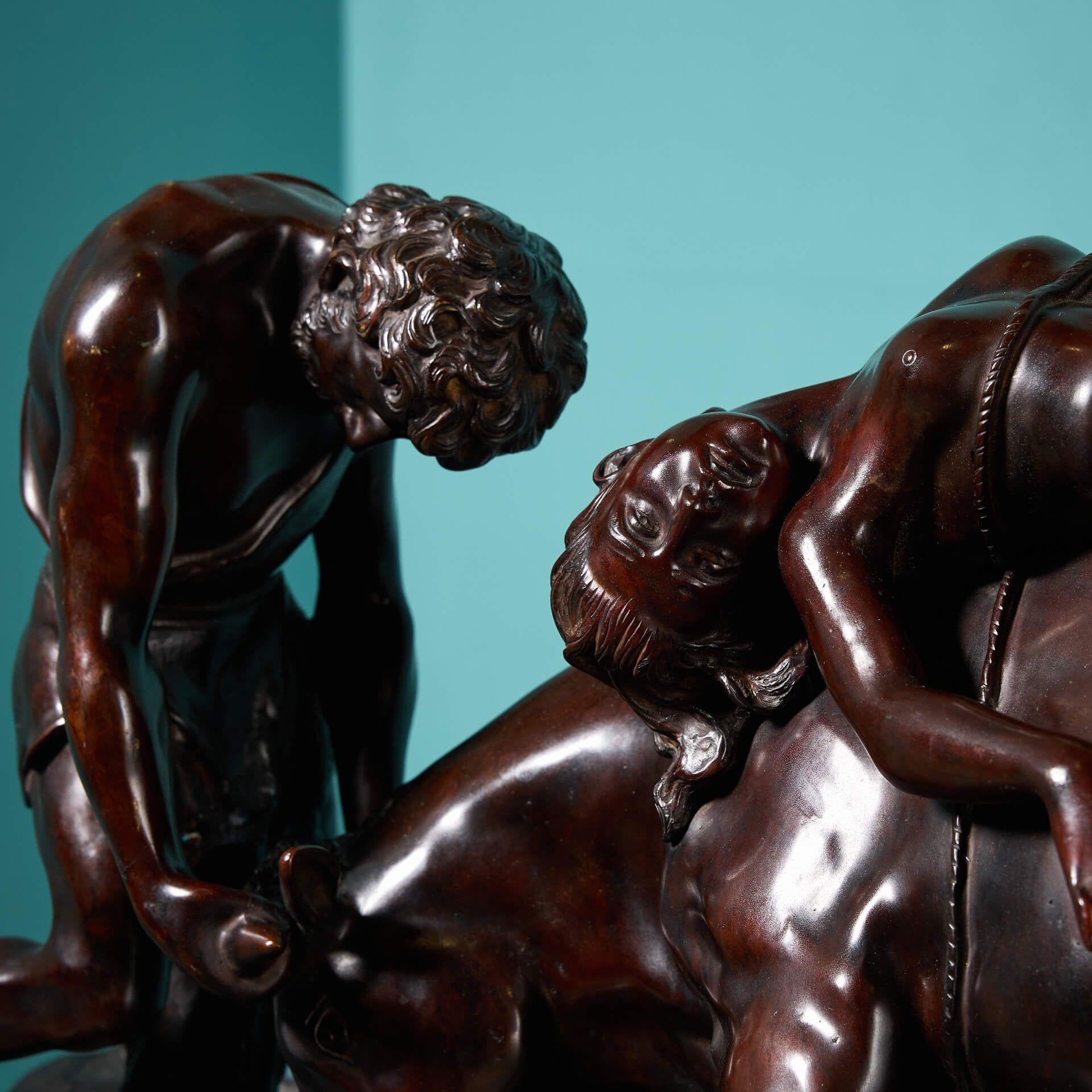 Neoclassico Scultura in bronzo di grandi dimensioni del Ratto di Europa di Vincenzo Cinque in vendita