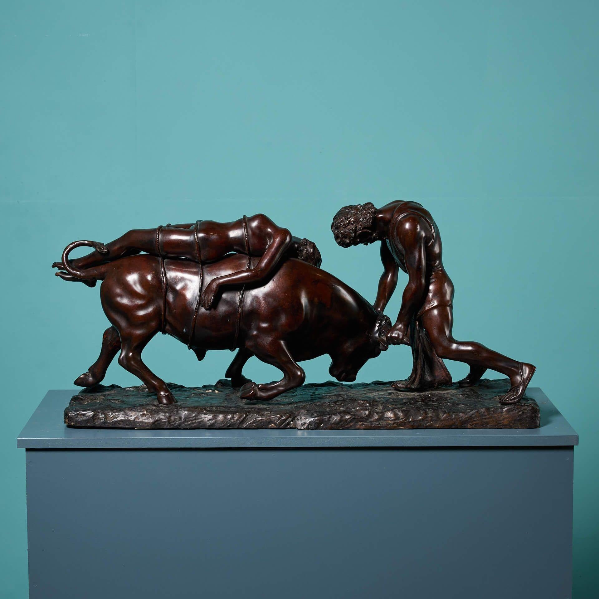Metallo Scultura in bronzo di grandi dimensioni del Ratto di Europa di Vincenzo Cinque in vendita