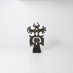 Grande sculpture en bronze Roland Monteyne 1971