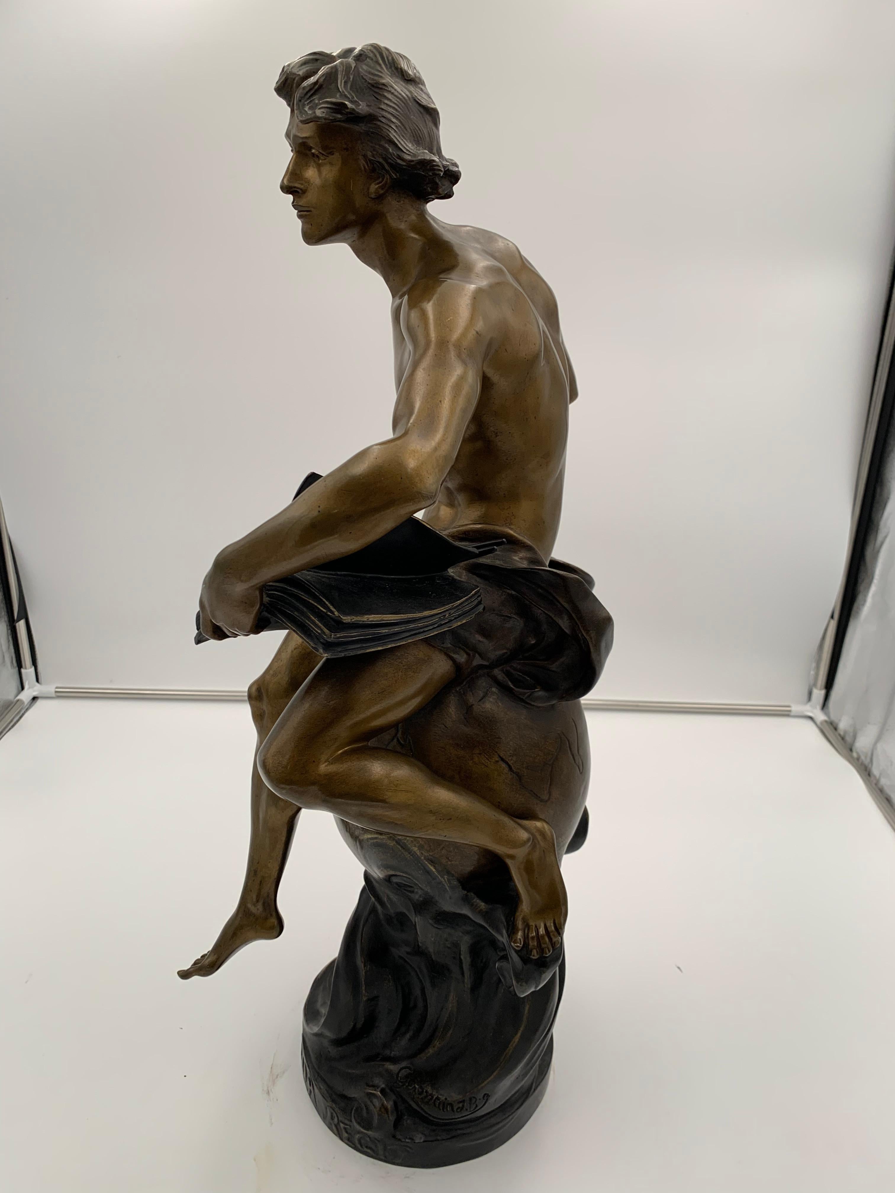 Large Bronze Sculpture, Signed J.B, Germaine, France, Late 19th C 5