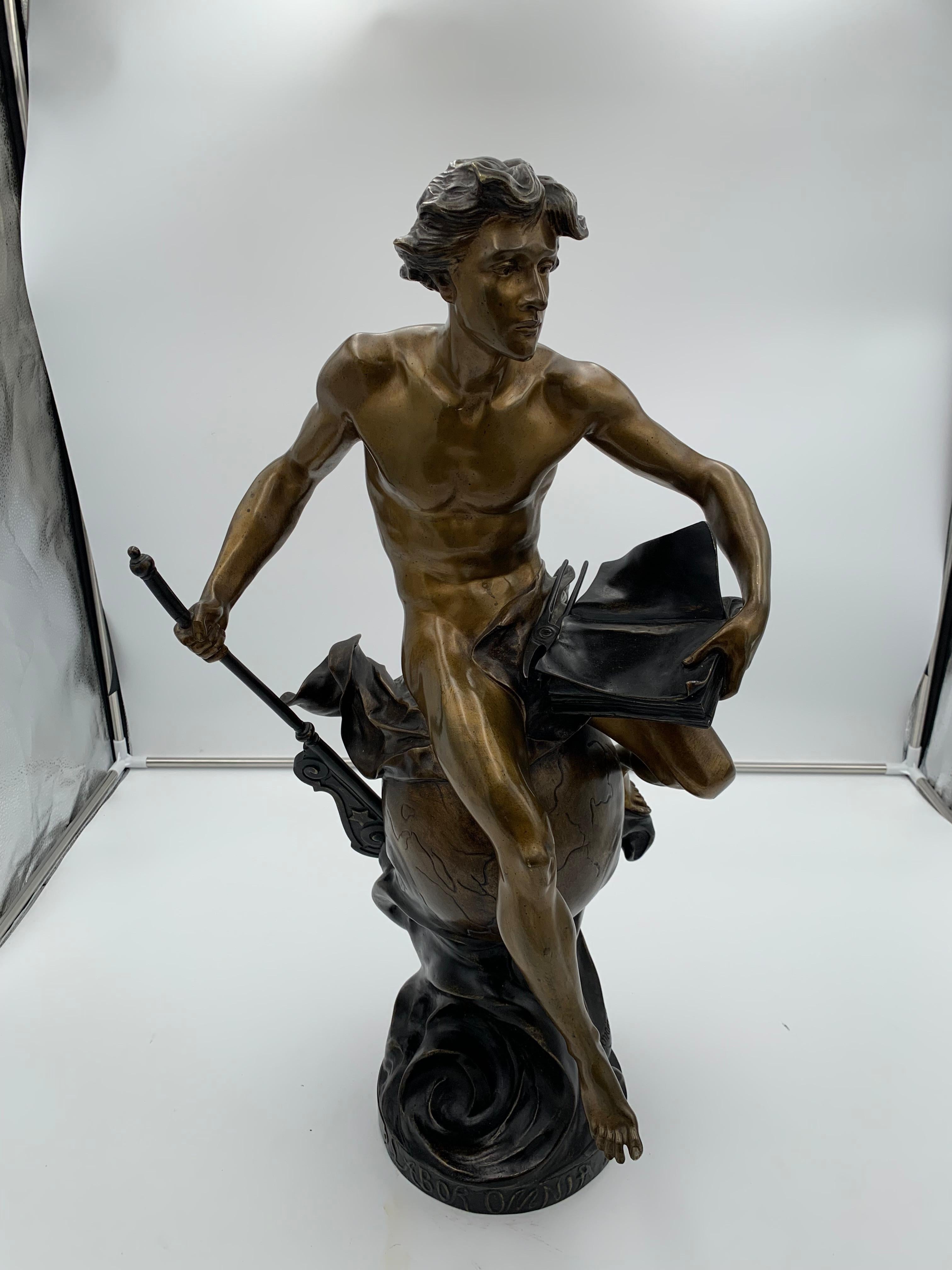 Neoclassical Revival Large Bronze Sculpture, Signed J.B, Germaine, France, Late 19th C