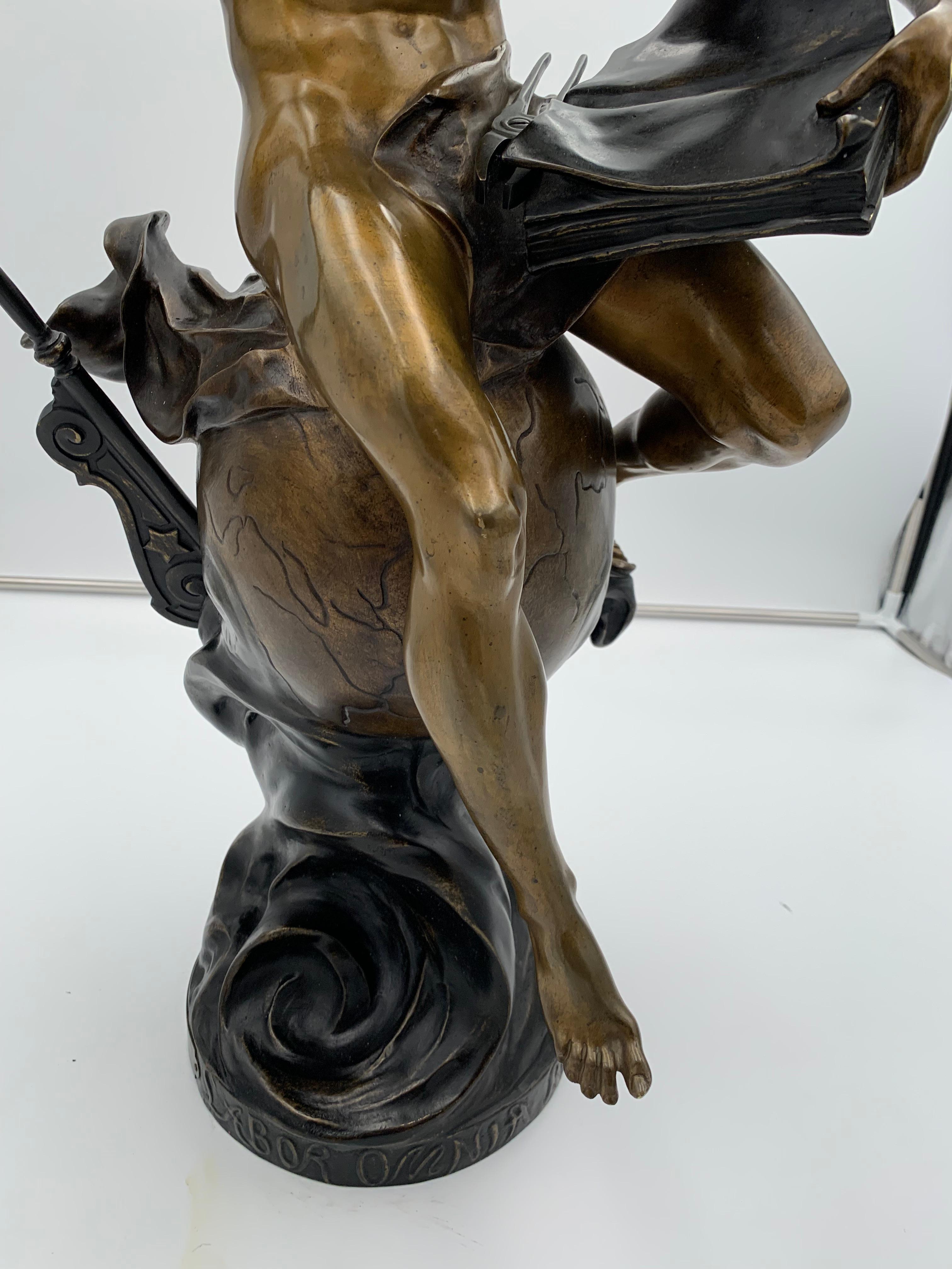 French Large Bronze Sculpture, Signed J.B, Germaine, France, Late 19th C