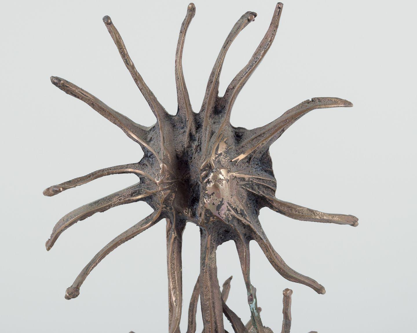 Large bronze sculpture. Solid bronze. Surrealist, in the style of Dali. In Excellent Condition For Sale In Copenhagen, DK