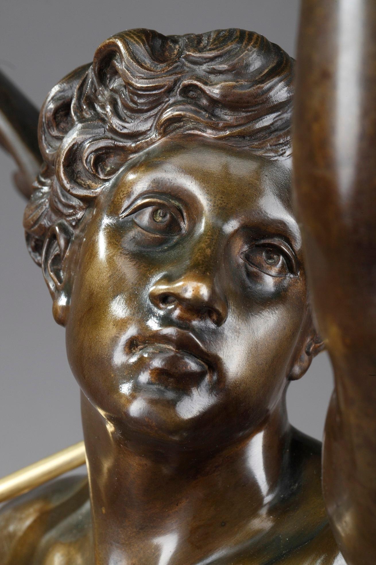 Large Bronze Sculpture: The Thought by Émile-Louis Picault 8