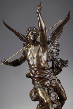 Grande sculpture en bronze : La Pensée d'Émile-Louis Picault