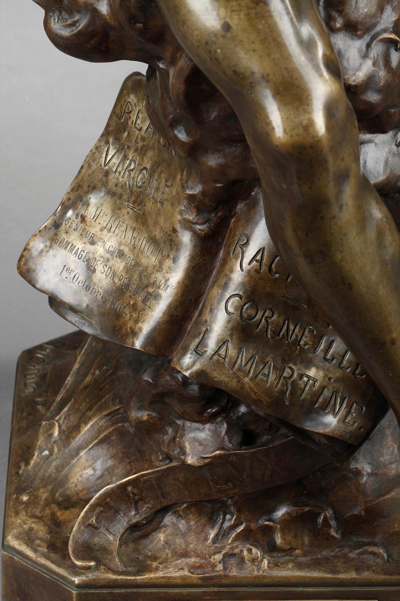 Napoleon III Large Bronze Sculpture: The Thought by Émile-Louis Picault