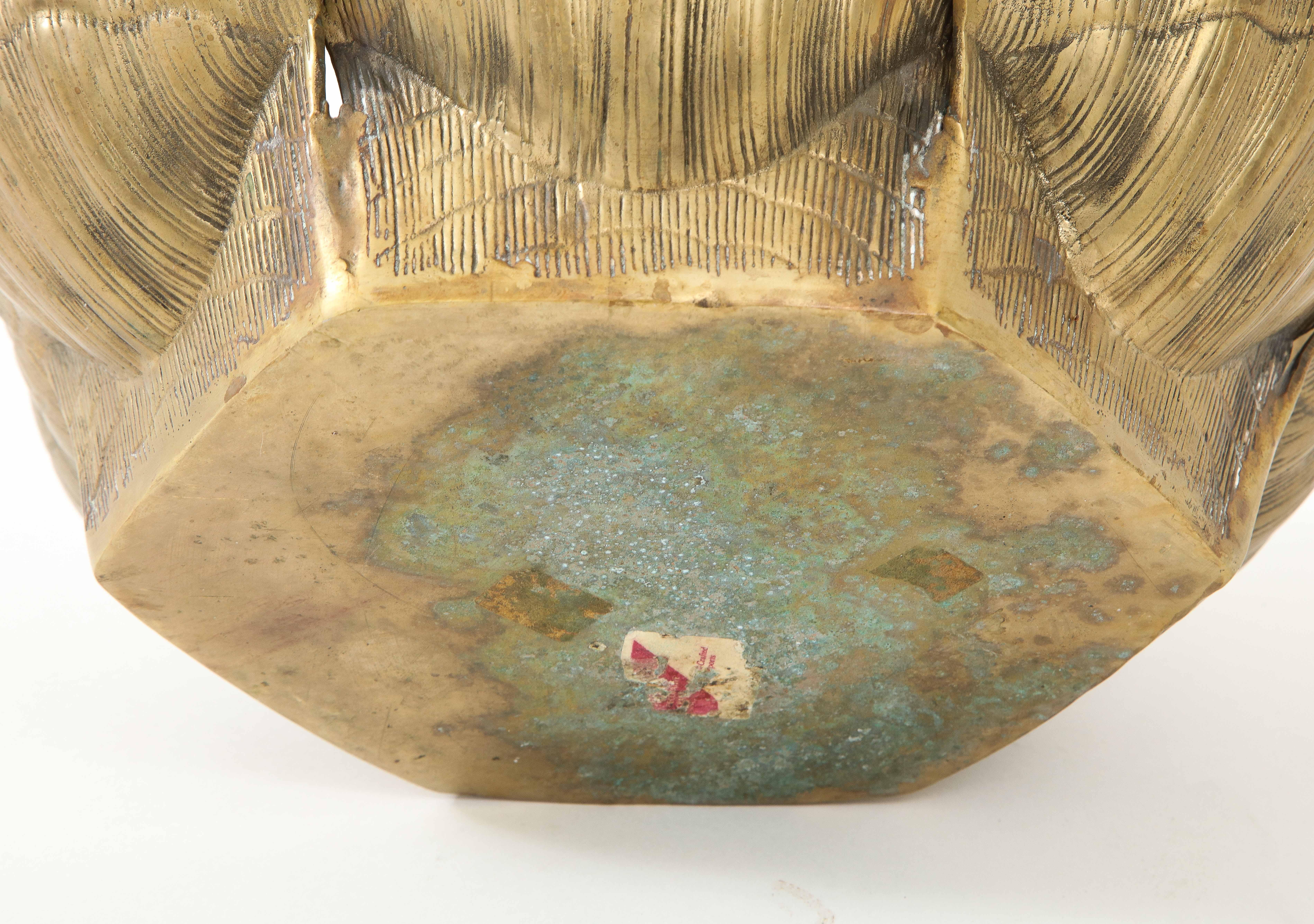 Large Bronze Shell Planter 2