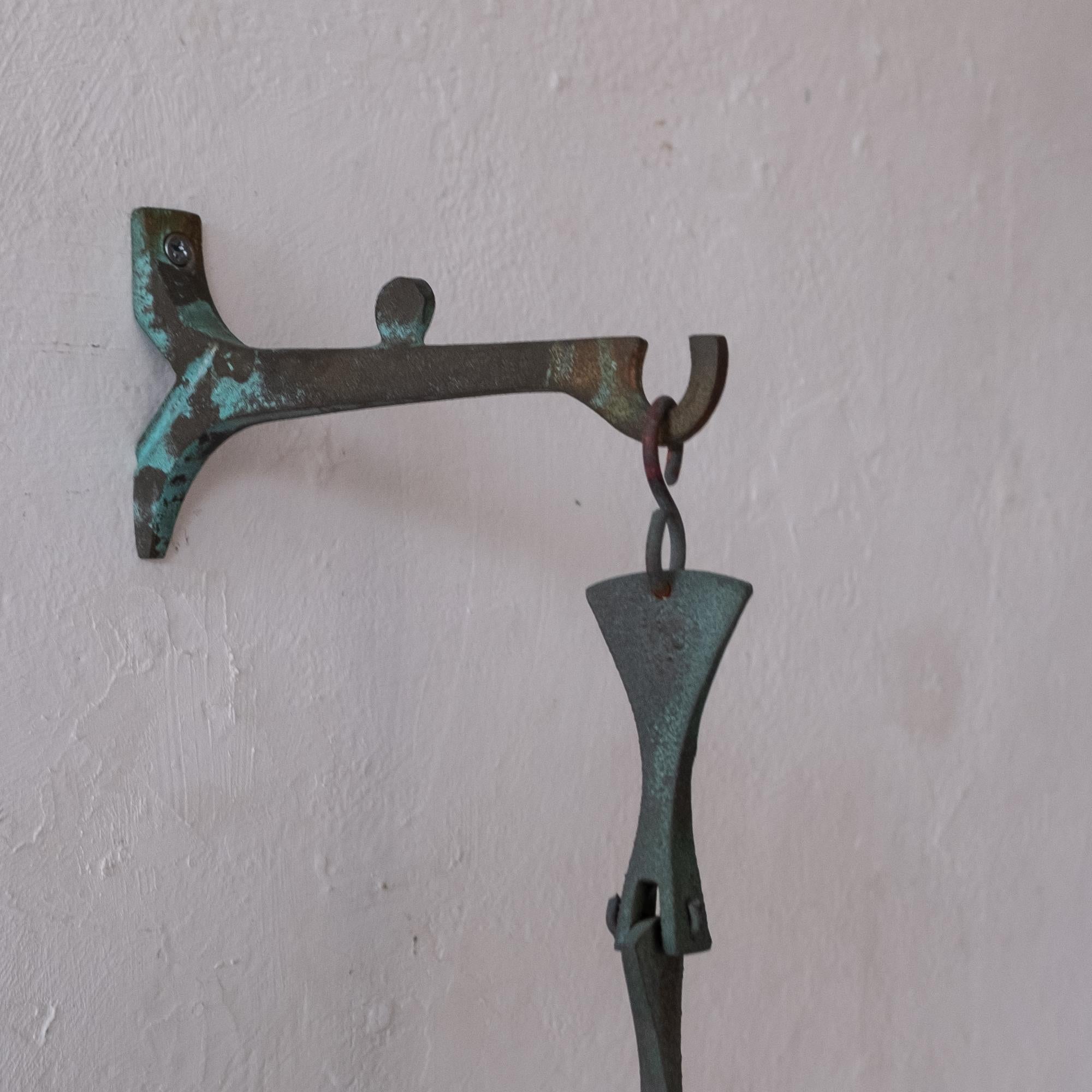 Large Bronze Soleri Bell and Hanging Bracket 5