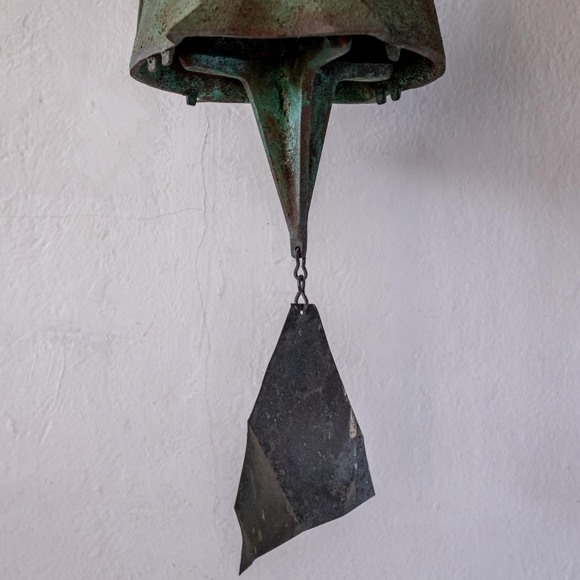 Large Bronze Soleri Bell and Hanging Bracket 3