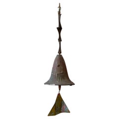 Large Bronze Soleri Bell and Hanging Bracket