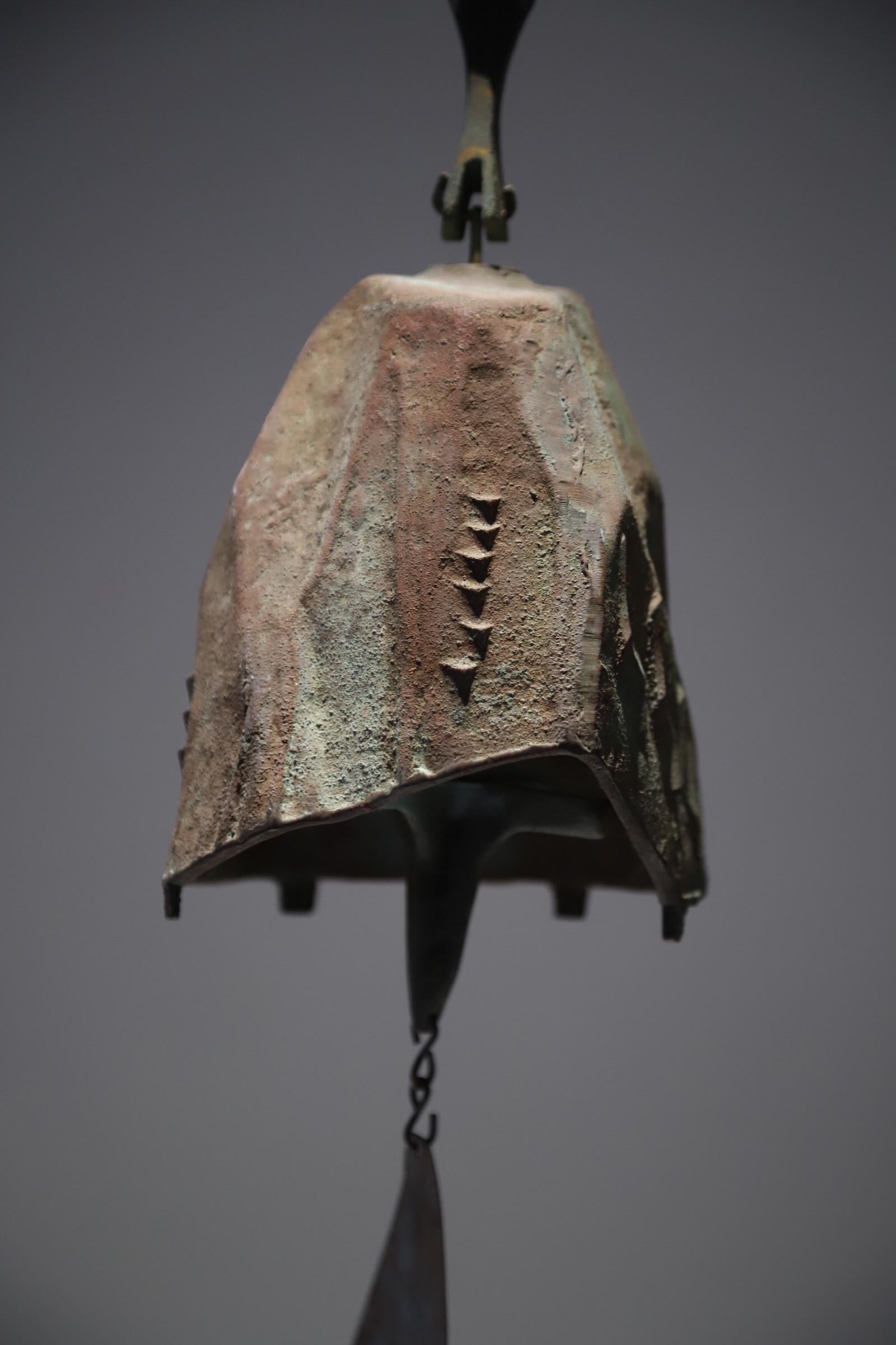 Large Bronze Soleri Wind Bell Chime 8