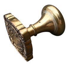 Large Bronze Stamp Seal With Important Religious Coat Of Arms, 19th century