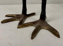 Large Bronze Standing Crane Statue