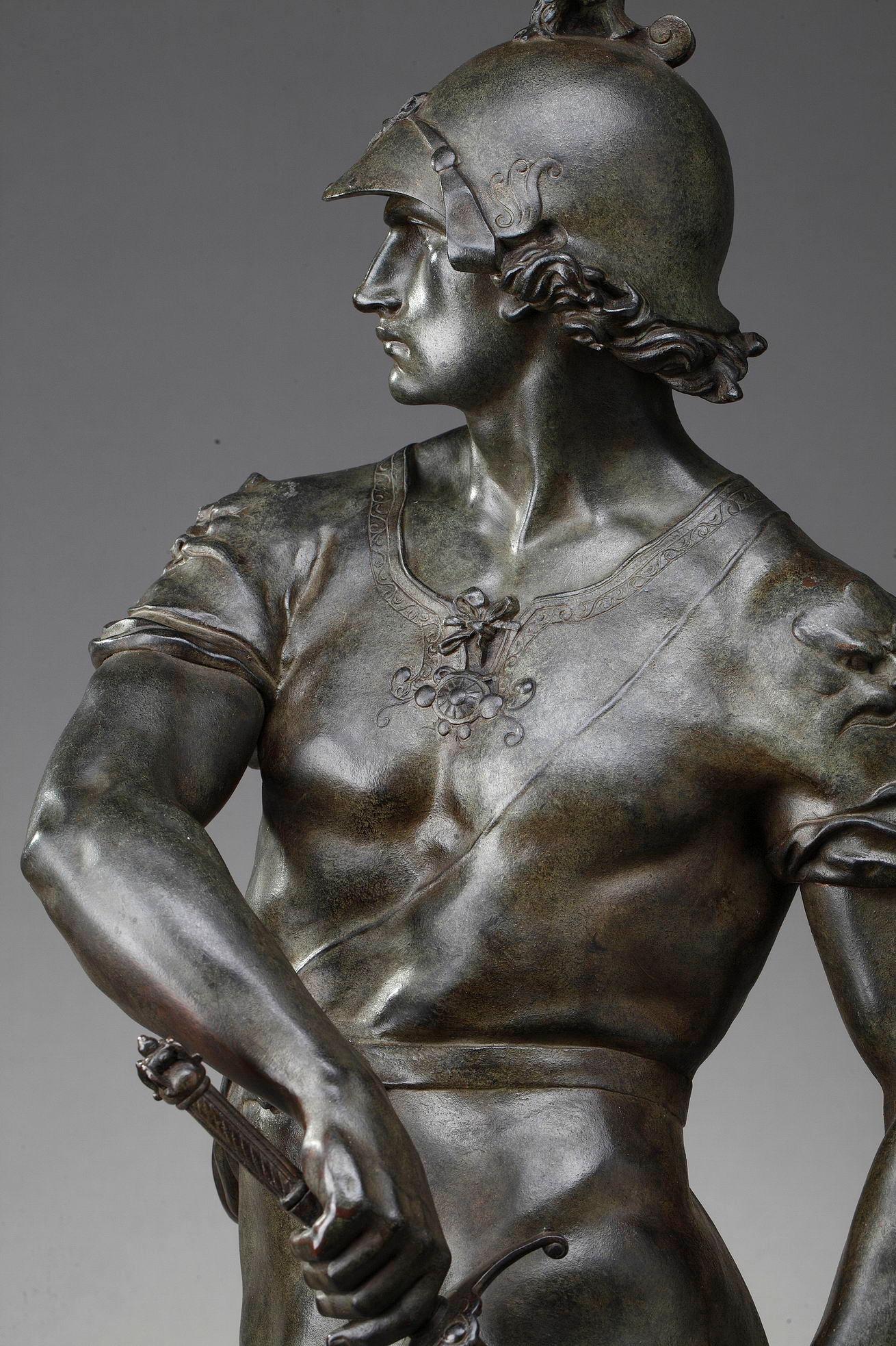 Large Bronze Statue Bellum by Emile-Louis Picault 'French, 1833-1915' 5