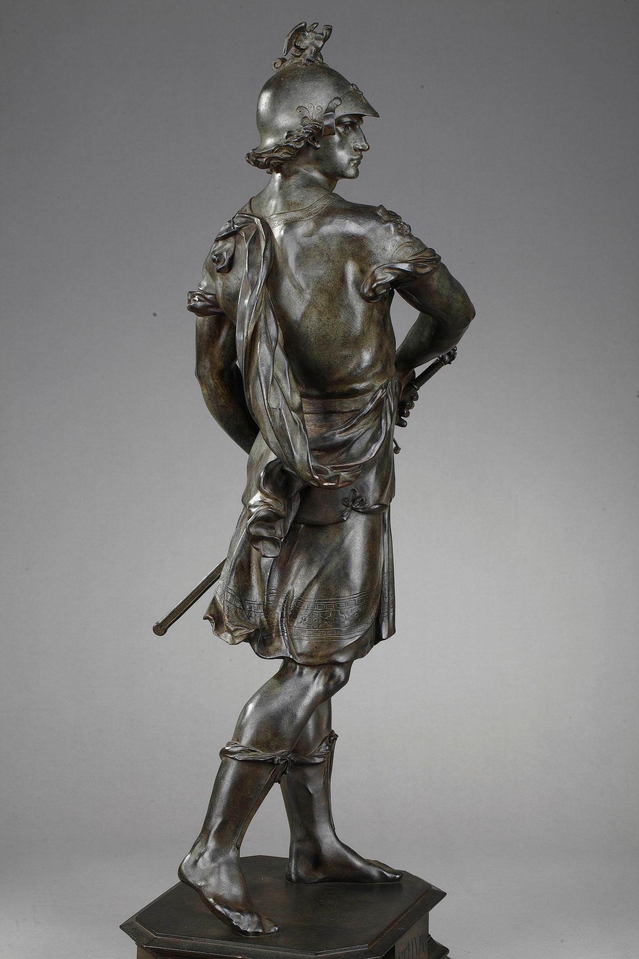 Large Bronze Statue Bellum by Emile-Louis Picault 'French, 1833-1915' 9