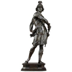 Large Bronze Statue Bellum by Emile-Louis Picault 'French, 1833-1915'