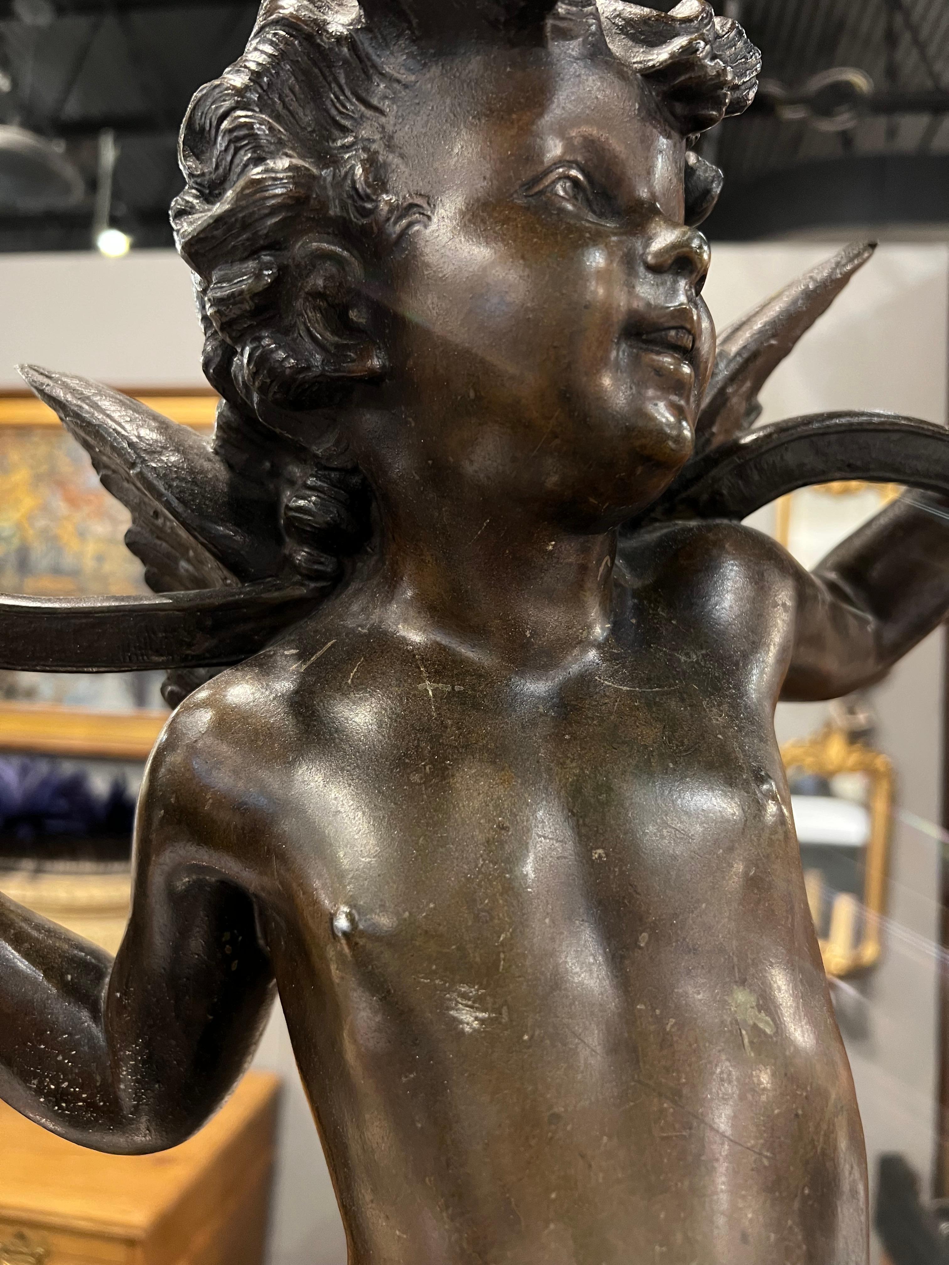 Bronze Color Metal Statue of Cupid 5